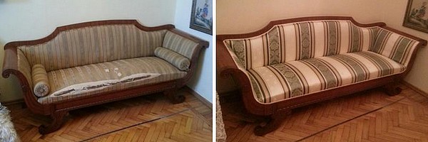 Обивка мягкой мебели на дому